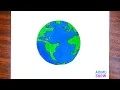 How To Draw Earth simple easy