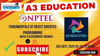 NPTEL Fundamentals of Object-Oriented Programming Week 8 Assignment Answers Solution 2025 - Jan