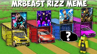 Which CONTAINER WITH MrBeast Rizz MEME CAR to CHOOSE in Minecraft ?