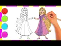 Rapunzel Coloring for Kids and Toddlers Magical Princess Art