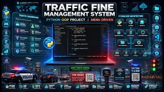 Traffic Fine Management System Using Python OOP Menu Driven Complete Python Project Tutorial