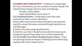 CLASS-11 COMPUTER SCIENCE CH-2 PYTHON FUNDAMENTALS PART-3 BY RASU SIR