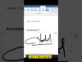 Lagu Trik Mudah Membuat Tanda Tangan Asli di Word