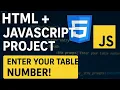 HTML JavaScript Project Simple Table Generator using Prompt Beginner Friendly