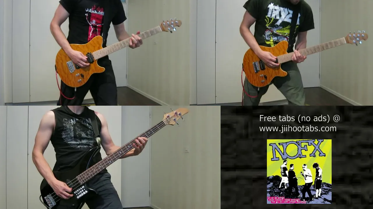 NOFX - The Plan : guitar & bass cover (playthrough) by JiiHoo