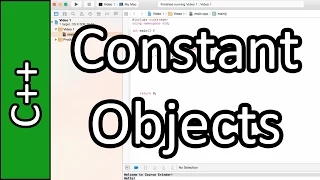 Constant Objects and Functions - C Programming Tutorial PC Mac 2015