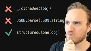 Easy deep object cloning in JavaScript with structuredClone