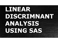 Linear Discriminant Analysis using SAS Data Science
