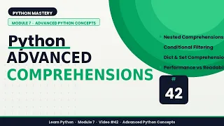 Advanced Comprehensions in Python List Dict Set Comprehensions Explained