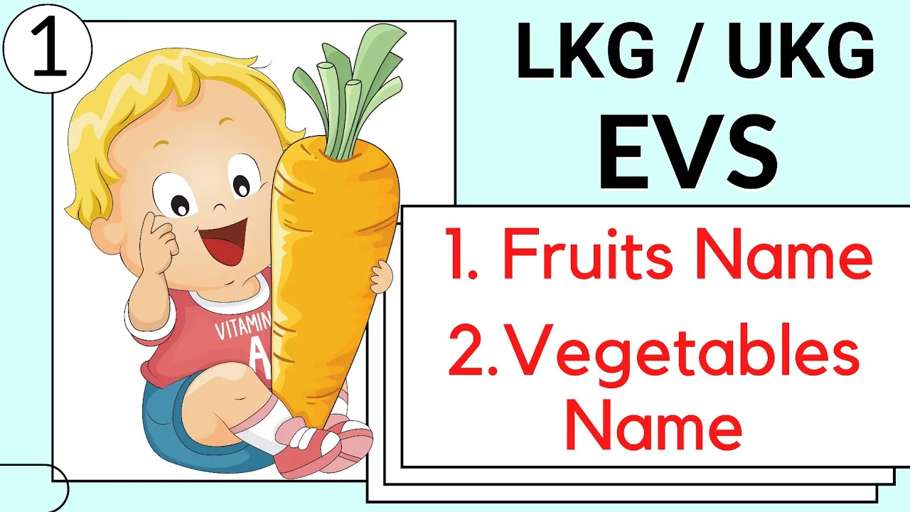 Fruits and vegetables name in english | fruits name Vegetables | lkg ukg evs class | toppo kids