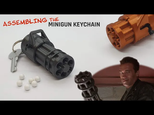 Minigun Keychain — Functional Blaster video thumbnail