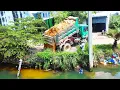Download Lagu Awesome Project ! Bulldozer and Trucks Start To upload rock to turn down flood area to house site