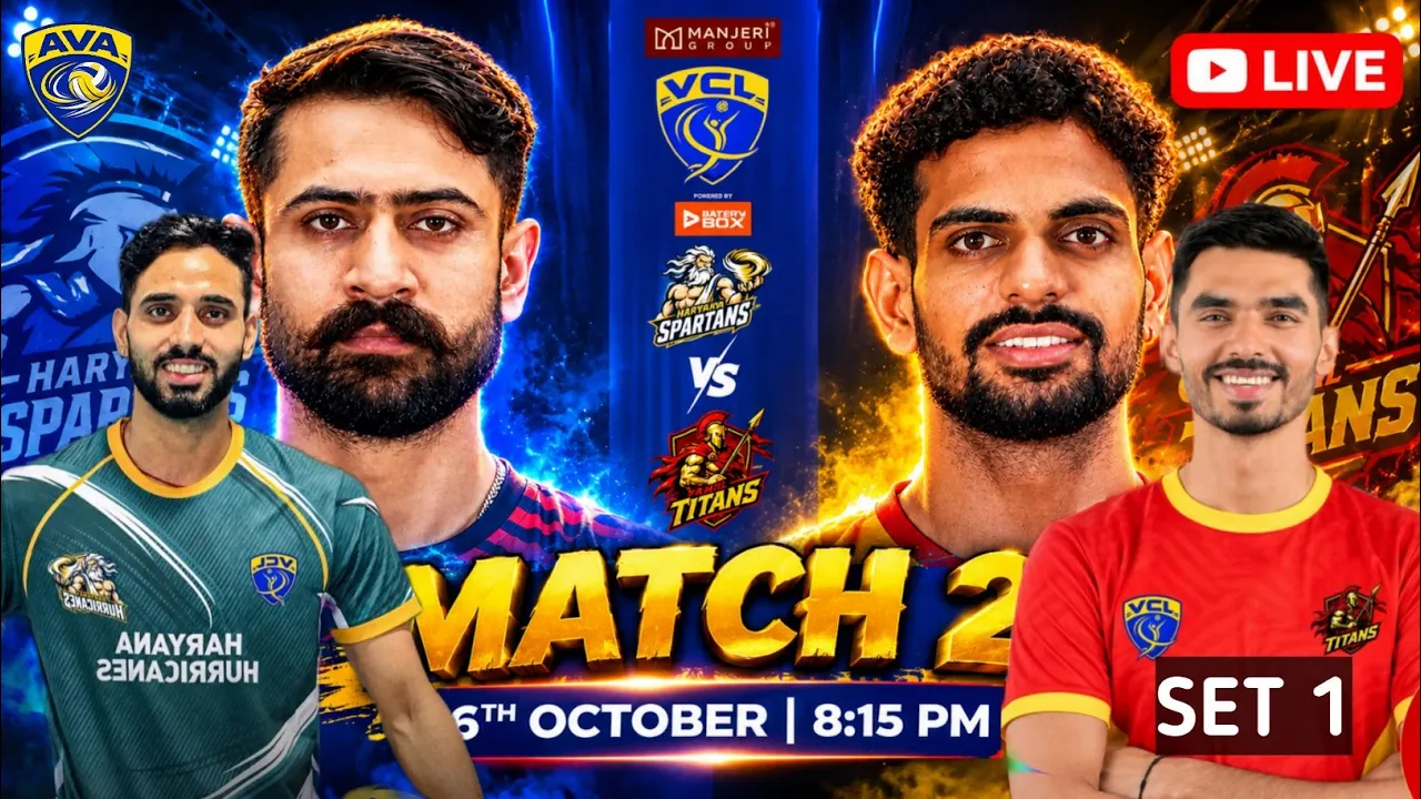 | SET 1 | Haryana Hurricanes VS Tamil Titans | Volleyball champion League | VCL Match 2 |