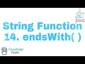 String Function - endsWith Method JAVA Programming ICSE