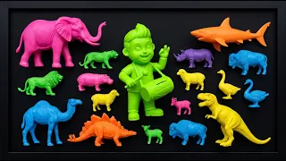 UNBELIEVABLE‼️Membersihakan Mainan Berlumpur Dinosaurus, T-rex, Italian Brainrot, Orcalero, Harimau