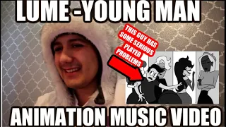 lum young man reaction begone thot the music video is what it shouldve been