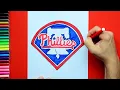 How to draw Philadelphia Phillies Logo MLB Team