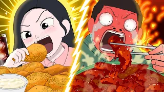 알고리즘 먹방 챌린지 (뿌링클 치킨 & 매운 떡볶이)