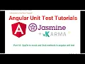 Part 18 - SpyOn to mock and Stub methods in angular unit test Angular unit test case Tutorials