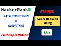 Super Reduced String Solution HackerRank Problem Solving Algorithms - Strings in Hindi