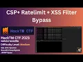 CSP BeautifulSoup Blacklist Ratelimit Bypasses - HackTM CTF Challenge Writeup