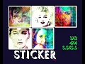 Stickers with Audrey Hepburn Marilyn Monroe Nina Dobrev Jennifer Lawrence Shailene Woodley