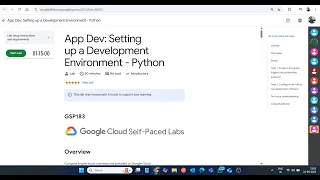 App Dev Setting up a Development Environment - Python Lab Solution Google Cloud Arcade 2025