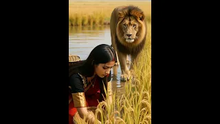 Shocking A Lion Stands Right Behind Her And She Has No Idea 