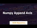 numpy append axis