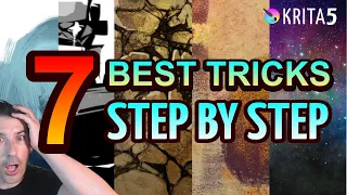 7 BEST tricks with DEFAULT Krita Brushes Level 2 and 3