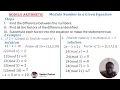 Modulo Arithmetic part 2 Operations and Equations