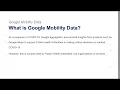 2 1 Google Mobility Data - What is Google Mobility Data