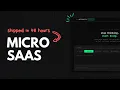 Solo Developer Ships Micro App in 2 Days Full Walkthrough