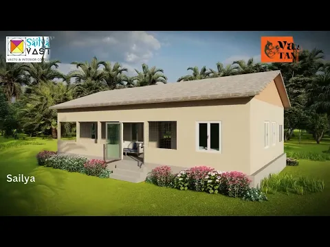 Sailyajit Vastu™ Budget Friendly Village 3 Bedroom, Kitchen, and Bathroom Small House Design for a C