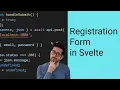 Making a user registration form in Sapper Svelte Rails API backend