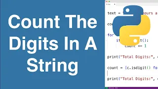 Count The Digits In A String Python Example