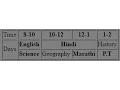 How To Display a Simple Time-Table using Table Tag in HTML