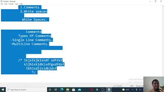 Java Tutorials Lesson 3 Comments and white spaces