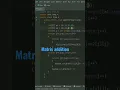 Matrix addition program in java