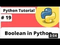 19 Introduction Boolean in Python Python Tutorials YouTube Green Life
