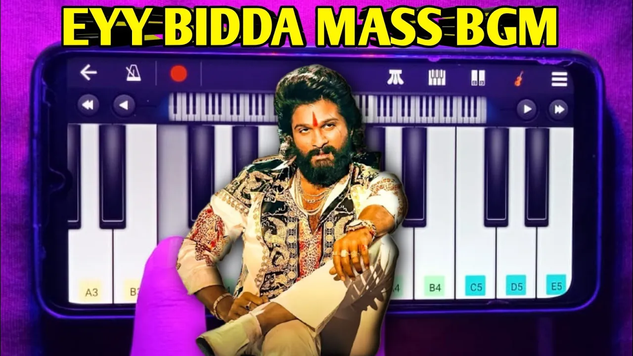 Pushpa : Eyy Bidda Ye Mera Adda BGM On Piano Walkband