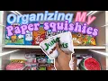 ORGANIZING ALL OF MY PAPER SQUISHIES! - new organizer-💕
