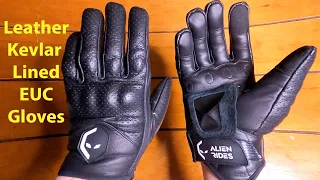 Alien Rides Kevlar Leather Gloves Review Electric Unicycle EUC Protective Gear
