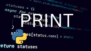 How to Print something to the screen in Python