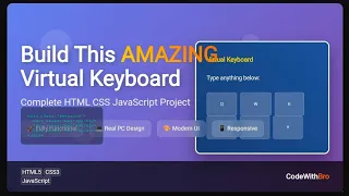Virtual PC Simulator using HTML CSS JavaScript Interactive Notepad Mechanical Keyboard Project