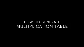 Multiplication table using Java