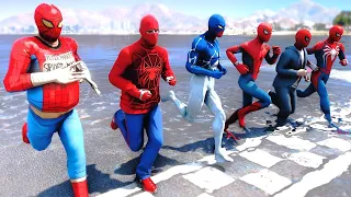 SPIDER-MAN TEAM | Running Challenge GTA 5