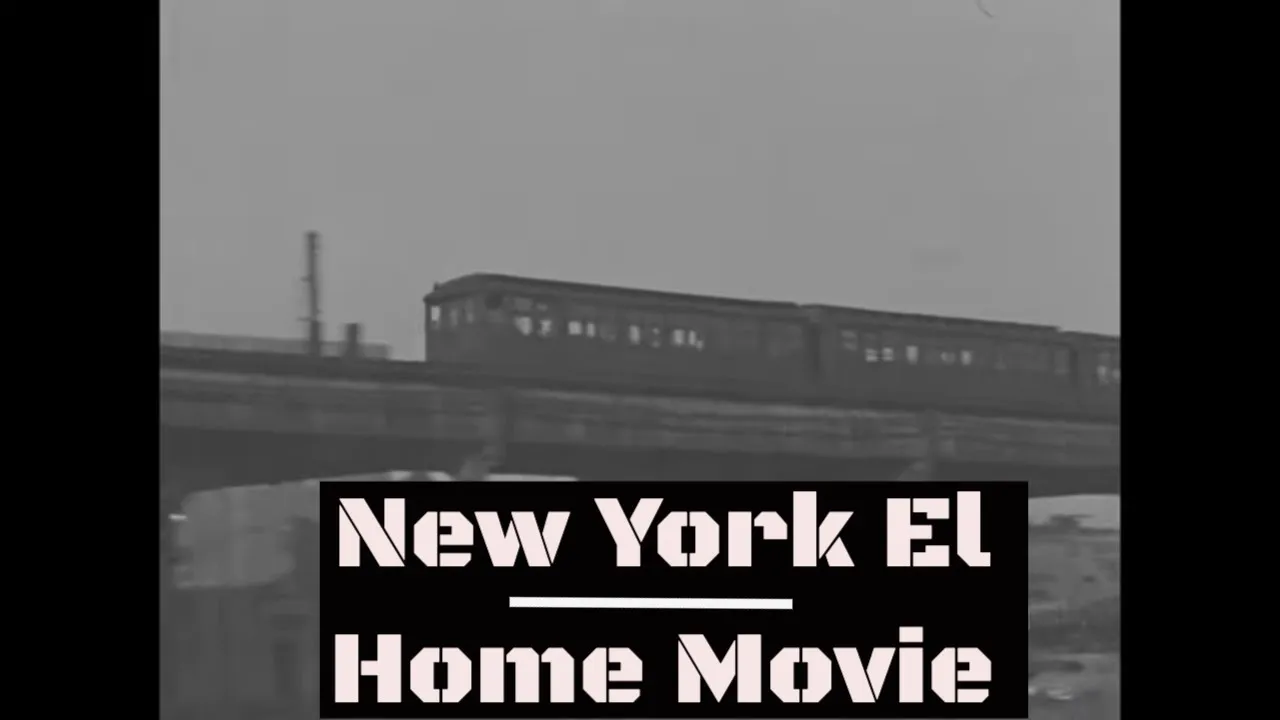 1955 FULTON STREET LINE ELEVATED RAILROAD  RAPID TRANSIT HOME MOVIE (SILENT FILM) MD52094b