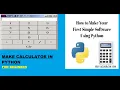 How to Create Calculator in Python - Full Tutorial Building a Basic Calculator Python FOR BEGINERS