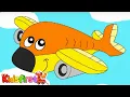 Coloring Books plane Learn colors with kids vehicles
